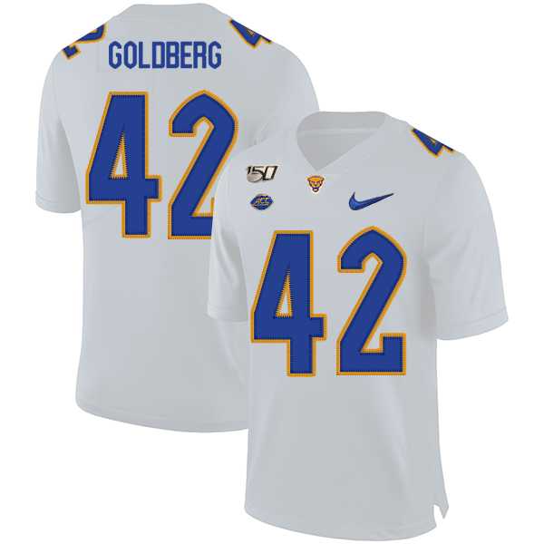 Pittsburgh Panthers 42 Marshall Goldberg White 150th Anniversary Patch Nike College Football Jersey Dzhi,We sell and wholesale Pittsburgh Panthers 42 Marshall Goldberg White 150th Anniversary Patch Nike College Football Jersey Dzhi on line form chian!